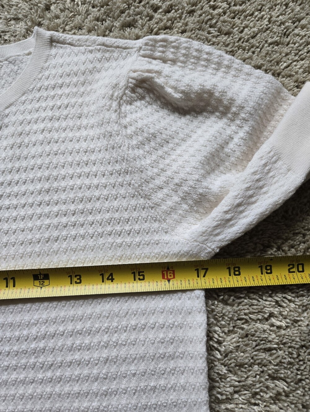 Madewell Knit Top Womens S Ivory Wool Silk Blend Short Sleeve - Picture 8 of 10